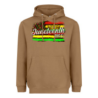Toasted Coconut juneteenth 1865 with crown flag Heavyweight Hoodie - texasbilliewilder