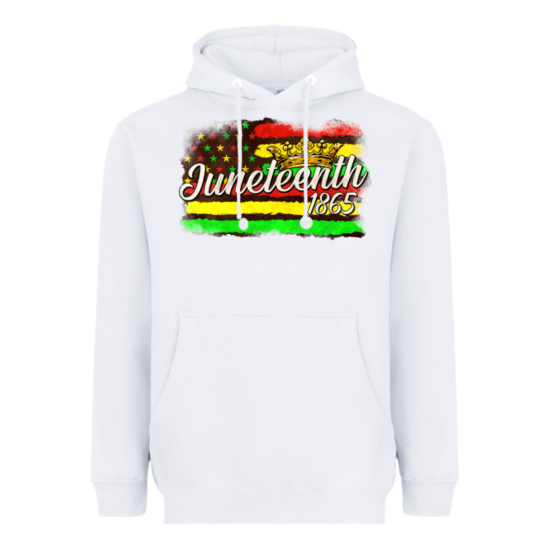 Juneteenth 1865 With Crown Flag Heavyweight Hoodie by texasbilliewilder | Teevron