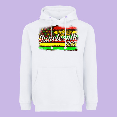 Heavyweight Hoodie juneteenth 1865 with crown flag