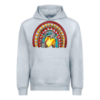 Heather Grey softball rainbow Urban Hoodie - Artiststas