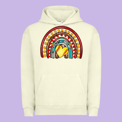 Softball Rainbow Urban Hoodie Designed By Artiststas