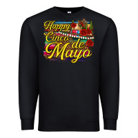 Black Happy Cinco de Mayo Premium Sweatshirt - texasbilliewilder