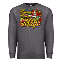 Charcoal Heather Happy Cinco de Mayo Premium Sweatshirt - texasbilliewilder