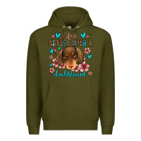Army Green life is better with a dachshund Premium Hoodie - Jasminsmagicworld