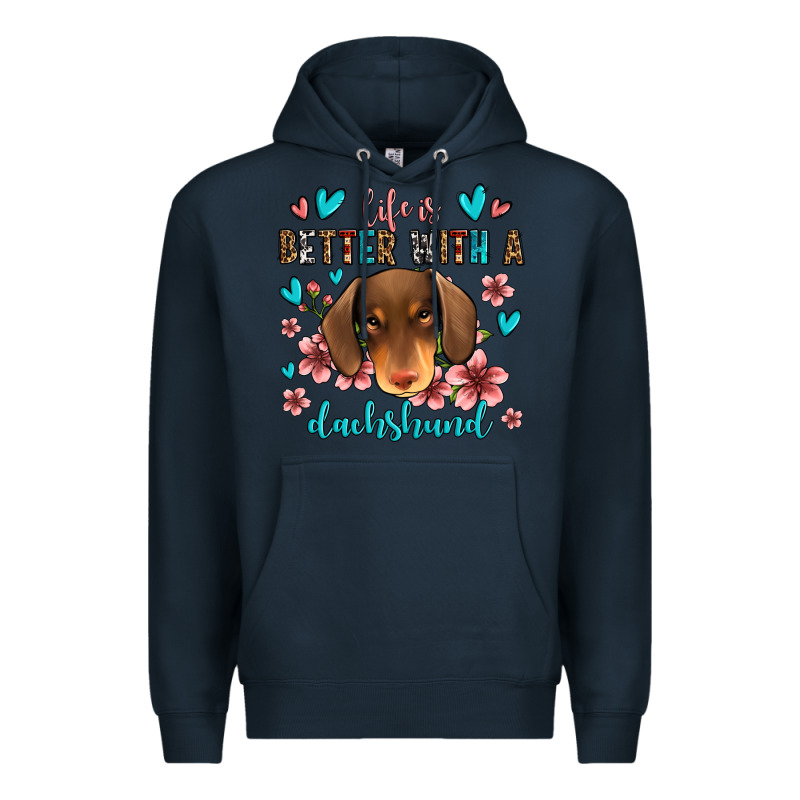Life Is Better With A Dachshund Premium Hoodie by Jasminsmagicworld | Teevron
