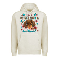 Oatmeal Heather life is better with a dachshund Premium Hoodie - Jasminsmagicworld