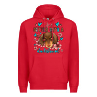 Red life is better with a dachshund Premium Hoodie - Jasminsmagicworld