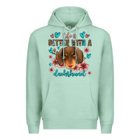 Seafoam life is better with a dachshund Premium Hoodie - Jasminsmagicworld
