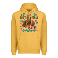Mustard life is better with a dachshund Premium Hoodie - Jasminsmagicworld