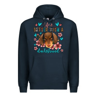 Navy life is better with a dachshund Premium Hoodie - Jasminsmagicworld