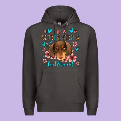 Life Is Better With A Dachshund Premium Hoodie Designed By Jasminsmagicworld