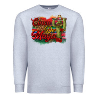 Heather Grey Cinco de Mayo Cactus Premium Sweatshirt - texasbilliewilder