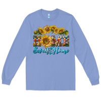 Colony Blue home sweet home sunflower Long Sleeve Tee - BarkalooDesign