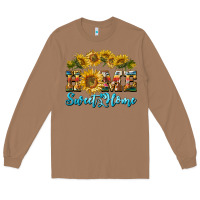 Toasted Coconut home sweet home sunflower Long Sleeve Tee - BarkalooDesign