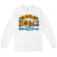White home sweet home sunflower Long Sleeve Tee - BarkalooDesign