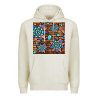 4th Of July Turquoise Gemstone Seamless Pattern Premium Hoodie | Teevron