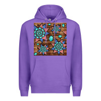 Purple 4th of july turquoise gemstone seamless pattern Premium Hoodie - BundleAndBundleShop