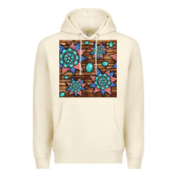 Sandshell 4th of july turquoise gemstone seamless pattern Premium Hoodie - BundleAndBundleShop