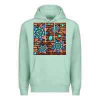 Seafoam 4th of july turquoise gemstone seamless pattern Premium Hoodie - BundleAndBundleShop