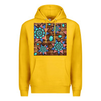 Lemon 4th of july turquoise gemstone seamless pattern Premium Hoodie - BundleAndBundleShop
