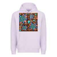 Lilac 4th of july turquoise gemstone seamless pattern Premium Hoodie - BundleAndBundleShop