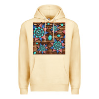 Pina Colada 4th of july turquoise gemstone seamless pattern Premium Hoodie - BundleAndBundleShop