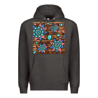 Smoke 4th of july turquoise gemstone seamless pattern Premium Hoodie - BundleAndBundleShop