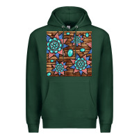Sports Green 4th of july turquoise gemstone seamless pattern Premium Hoodie - BundleAndBundleShop
