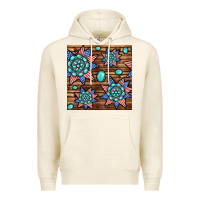 Tofu 4th of july turquoise gemstone seamless pattern Premium Hoodie - BundleAndBundleShop