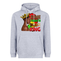 Heather Grey juneteenth black king Heavyweight Hoodie - texasbilliewilder