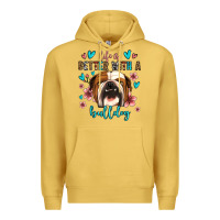 Antique Gold life is better with a bulldog Premium Hoodie - Jasminsmagicworld