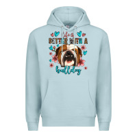 Blue Mist life is better with a bulldog Premium Hoodie - Jasminsmagicworld