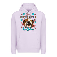 Lilac life is better with a bulldog Premium Hoodie - Jasminsmagicworld