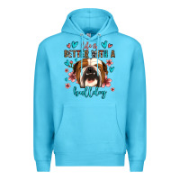 Ocean Blue life is better with a bulldog Premium Hoodie - Jasminsmagicworld