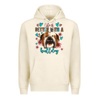 Tofu life is better with a bulldog Premium Hoodie - Jasminsmagicworld