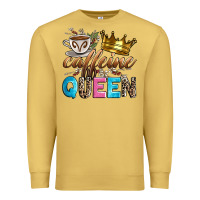 Antique Gold caffeine queen Premium Sweatshirt - Zillion Design Studio