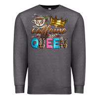 Charcoal Heather caffeine queen Premium Sweatshirt - Zillion Design Studio