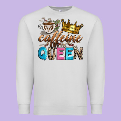 Caffeine Queen Premium Sweatshirt Designed By Zillion Design Studio