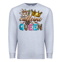 Heather Grey caffeine queen Premium Sweatshirt - Zillion Design Studio