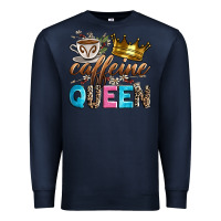 Navy caffeine queen Premium Sweatshirt - Zillion Design Studio
