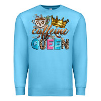 Ocean Blue caffeine queen Premium Sweatshirt - Zillion Design Studio