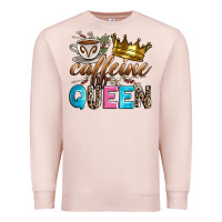 Pale Pink caffeine queen Premium Sweatshirt - Zillion Design Studio