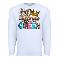 White caffeine queen Premium Sweatshirt - Zillion Design Studio