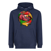 Navy juneteenth day lips Heavyweight Hoodie - texasbilliewilder