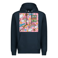 Navy school with rainbow seamless pattern Premium Hoodie - BundleAndBundleShop