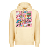Pina Colada school with rainbow seamless pattern Premium Hoodie - BundleAndBundleShop