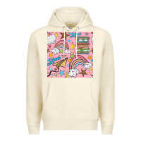 Sandshell school with rainbow seamless pattern Premium Hoodie - BundleAndBundleShop