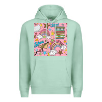 Seafoam school with rainbow seamless pattern Premium Hoodie - BundleAndBundleShop