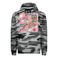 Slate Camo school with rainbow seamless pattern Premium Hoodie - BundleAndBundleShop