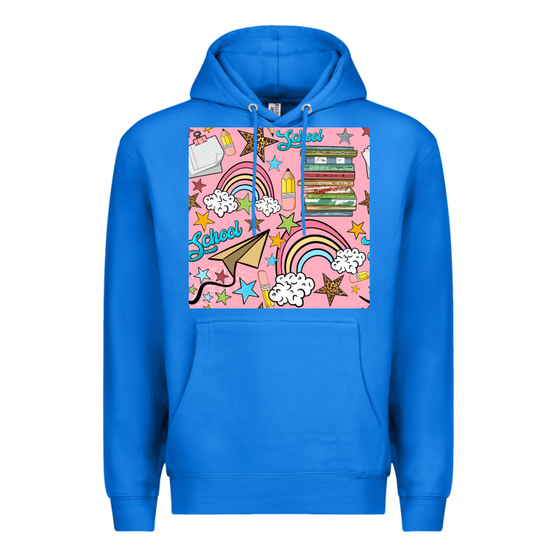 School With Rainbow Seamless Pattern Premium Hoodie by BundleAndBundleShop | Teevron